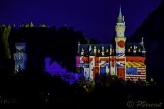 Schloss Neuschwanstein beleuchtet für G7 treffen